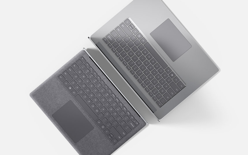 Surface Laptop 4 in two screen sizes and finishes.