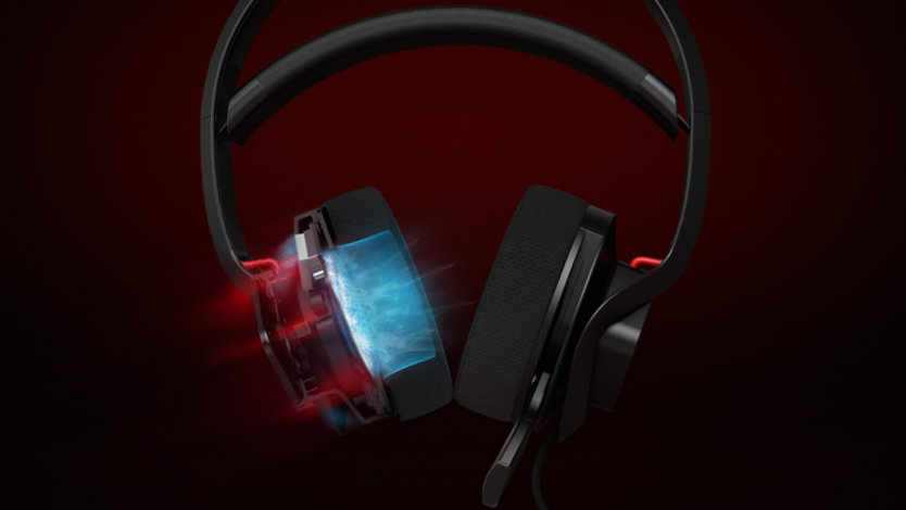 Front view of the Omen Headset illustrating FrostCap cooling technology.