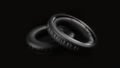 Close-up of earcup cushion. 