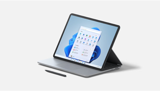 Surface Laptop Studio mit einem Surface Slim Pen 2.