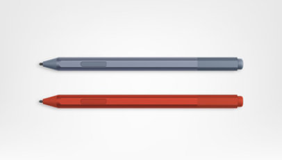 Surface Pen in poppy red and ice blue