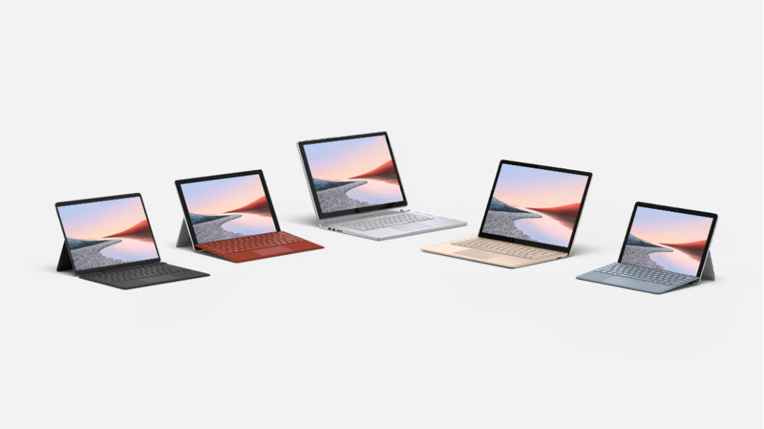 Surface laptops and 2-in-1 devices that qualify for trade in.