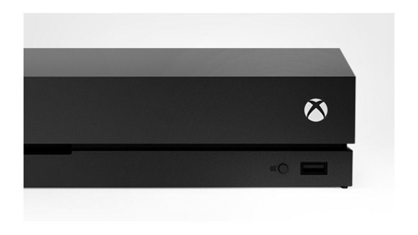 Close up of Xbox console.