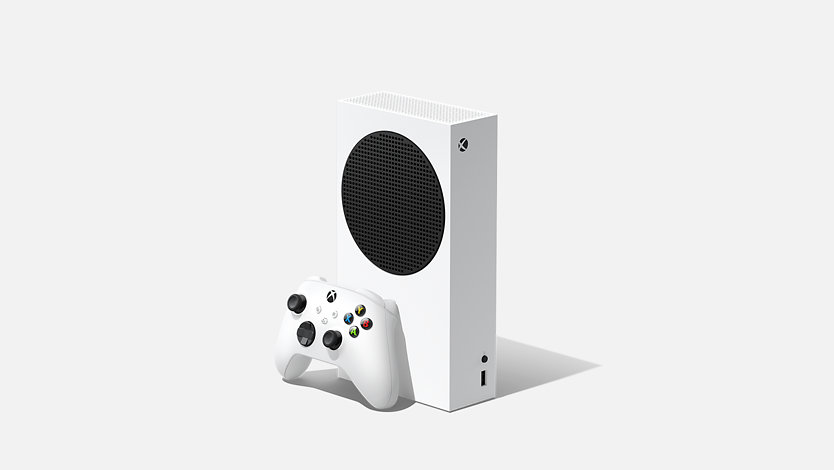 Uma Xbox Series S em branco
