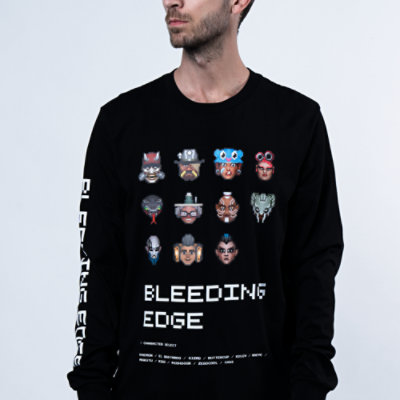 A man wearing the Bleeding Edge 8-Bit Long Sleeve