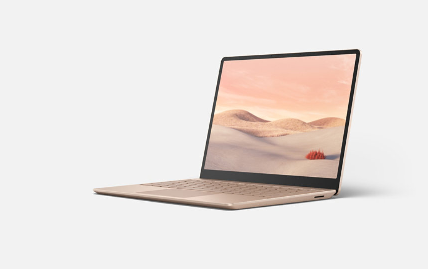 Surface Laptop Go in Sandstone.