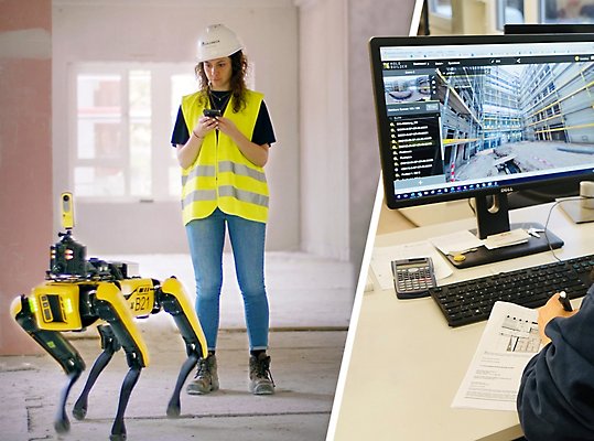 Ein Arbeiter, der HoloLens 2 verwendet