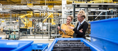 A group of women in a factory.