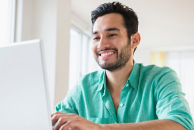 A person smiling at the camera
