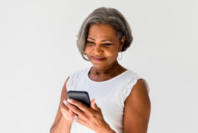 A person holding a phone