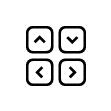 Shortcut keys icon.