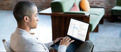 A person working on a computer