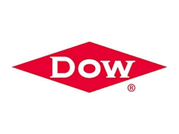 A red diamond-shaped sign with white text that reads DOW®.