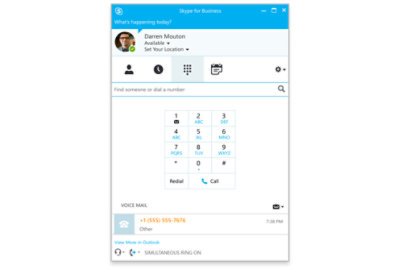 商務用 Skype 撥號畫面