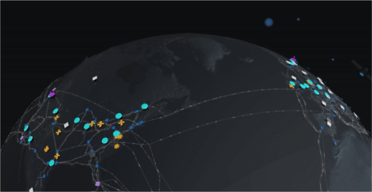 Global karta markerad med alla platser som har tillgängliga Azure-regioner och tillgänglighetszoner