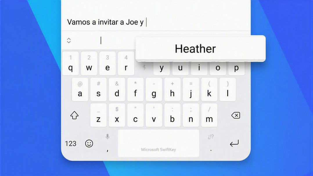 SwiftKey sugiere la palabra siguiente