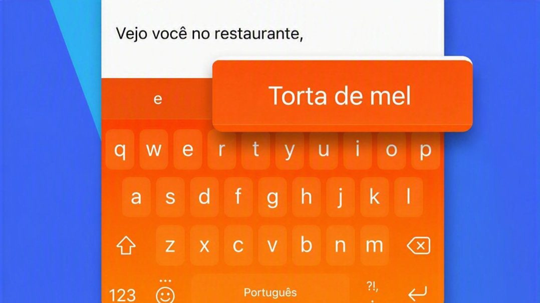 SwiftKey sugerindo a próxima palavra