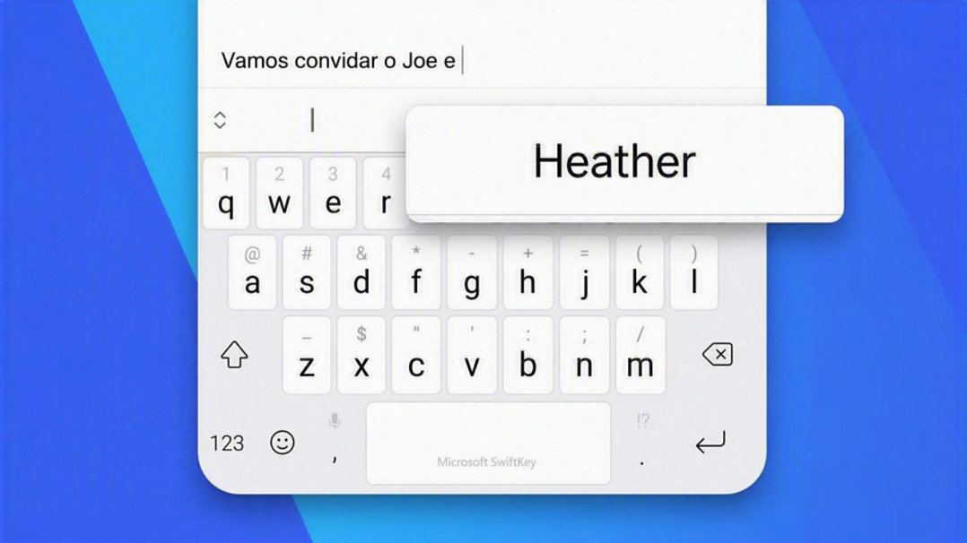SwiftKey sugerindo a próxima palavra