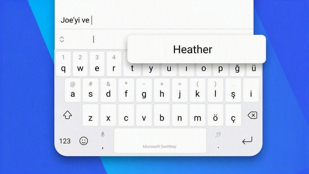 Sonraki sözcüğünüzü öneren SwiftKey