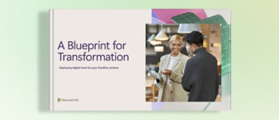 Разговаривающие мужчина и женщина, рядом с которыми размещена надпись "План трансформации".