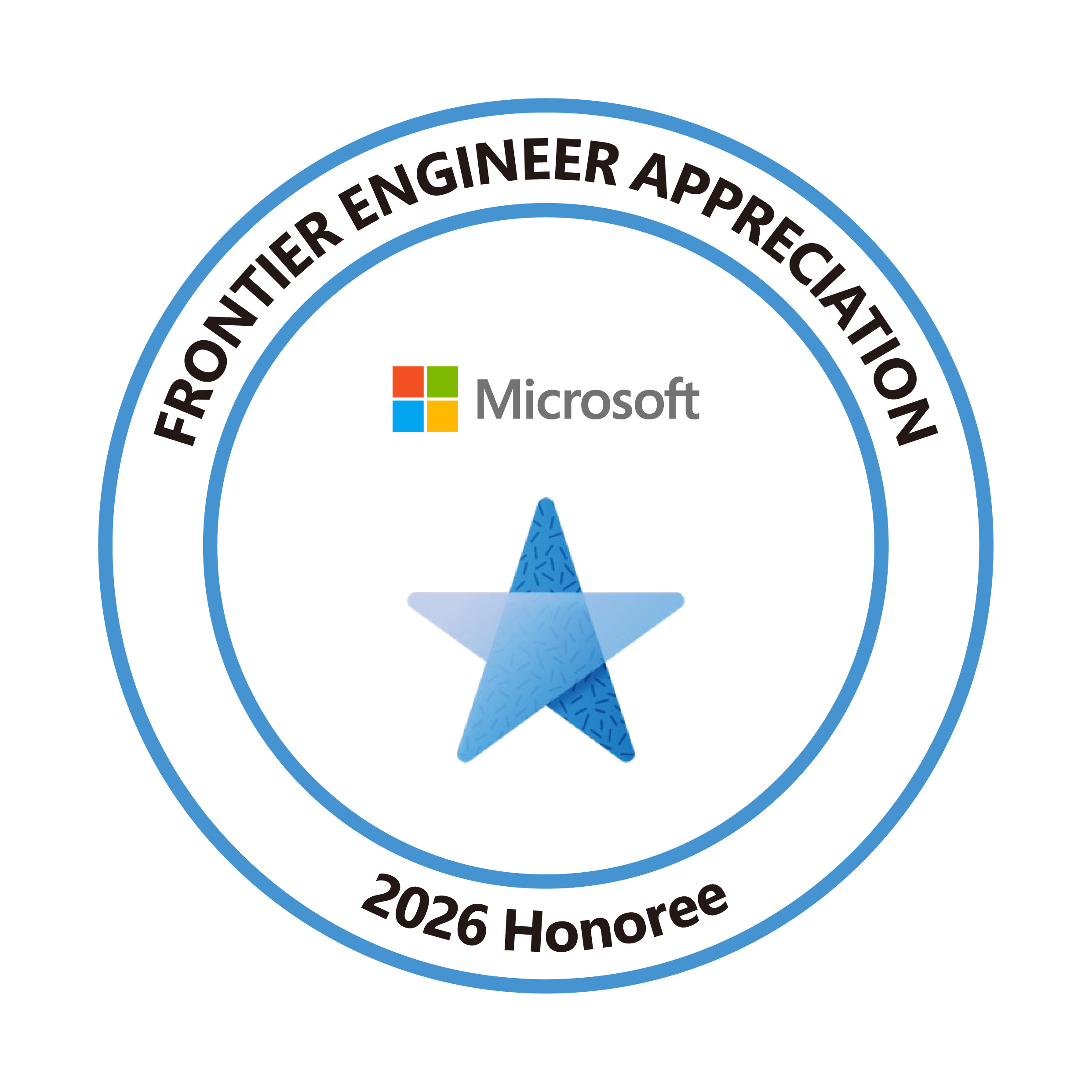 Frontier Engineer Appreciation | Microsoft | 2026 Honoree logo
