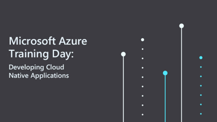 Microsoft Azure Developing Cloud Native Applications の抽象的なイラスト