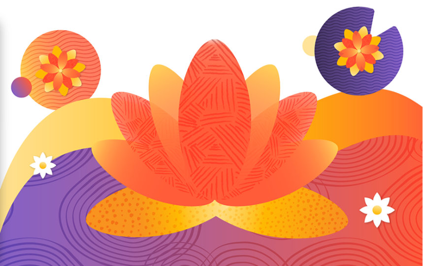 Illustration of a lotus flower