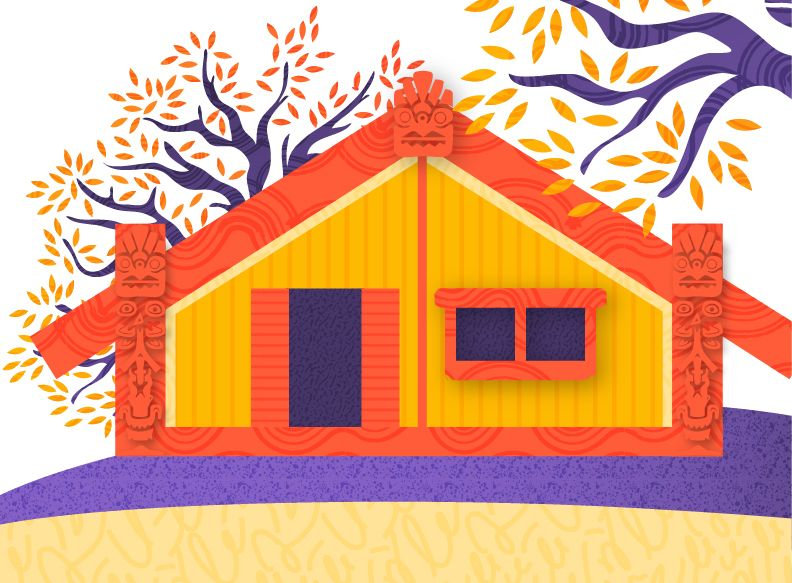 Illustration of a marae