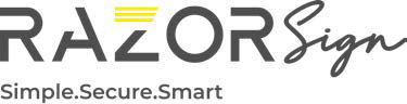 Razor Sign Simple Secure Smart Logo