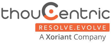 Thoucentric Resolve.Evolve A Xoriant Company Logo