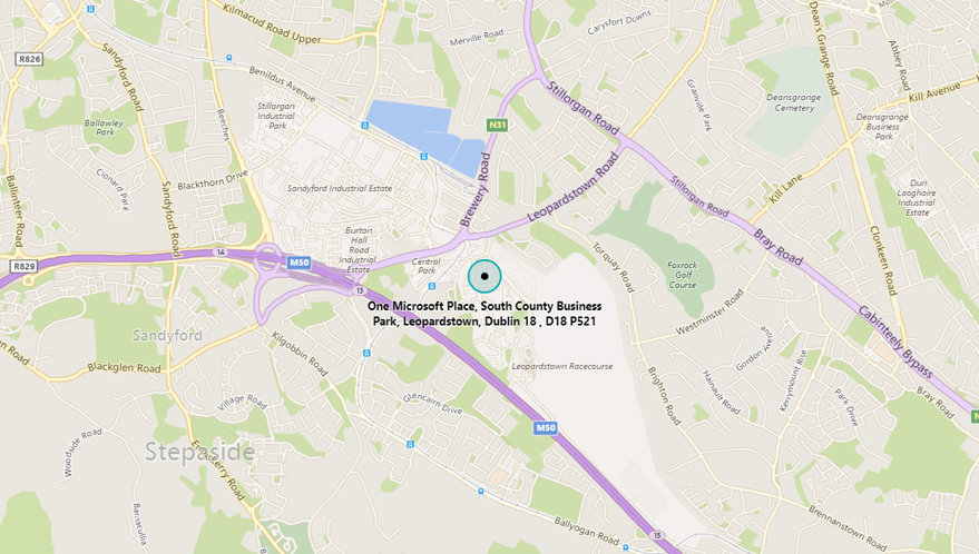 Microsoft Ireland, One Microsoft Place, South County Business Park, Leopardstown, Dublin 18 , D18 P521