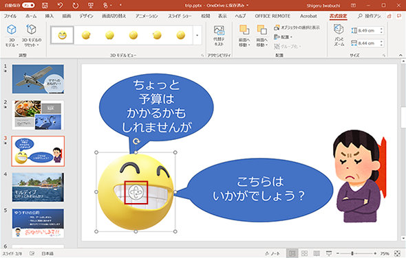 PowerPoint: 3D コントロールイメージ図