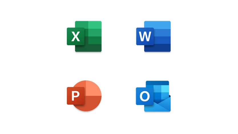 Excel・Word・PowerPoint・Outlook のアイコン