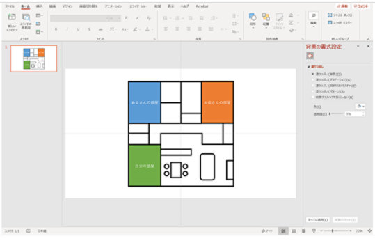 PowerPoint の編集画面: 「宝の地図」を作ってみましょう!