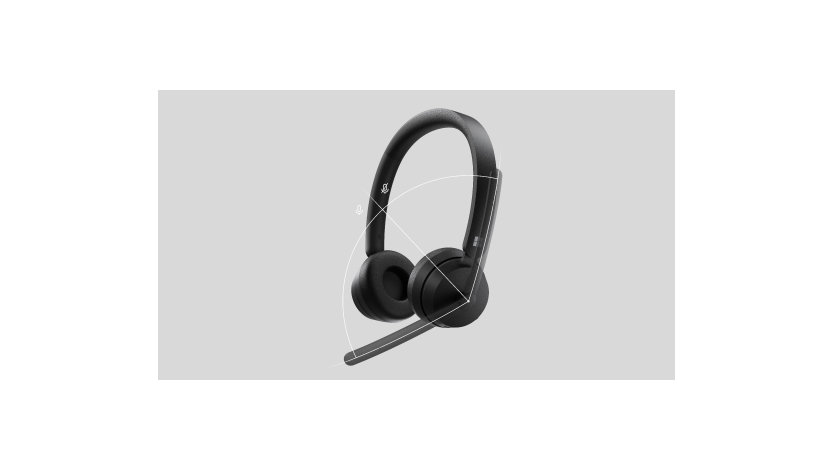 Microsoft モダン ワイヤレス ヘッドセットを斜めから見た画像