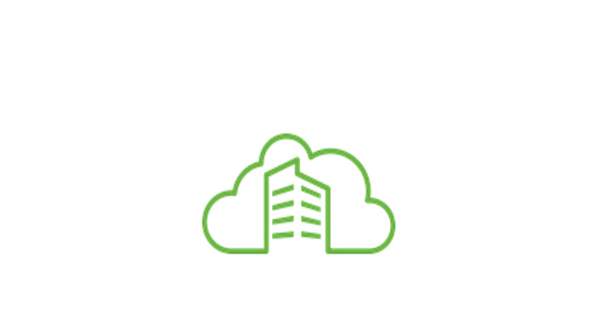 雲のアイコン内の建物