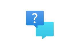 チャットの吹き出しアイコンの疑問符