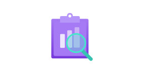 虫眼鏡アイコン付きの診断レポート