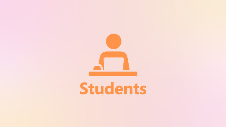 Students | 机に座っている学生