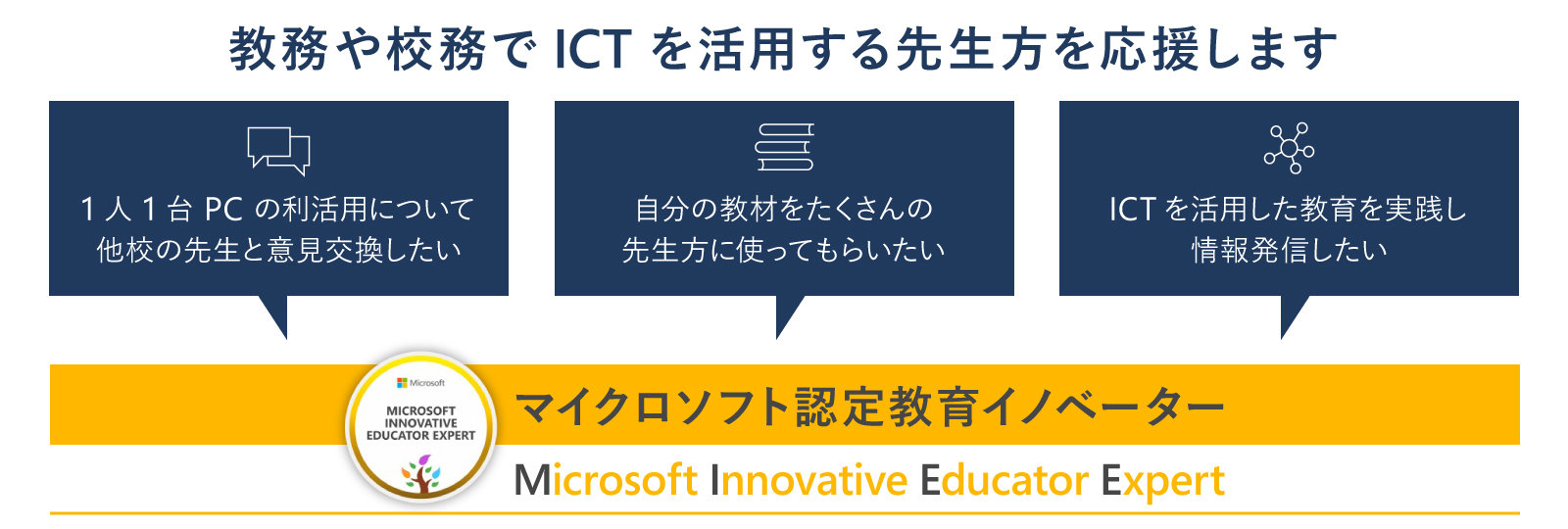 マイクロソフト認定教育イノベーター案内画像