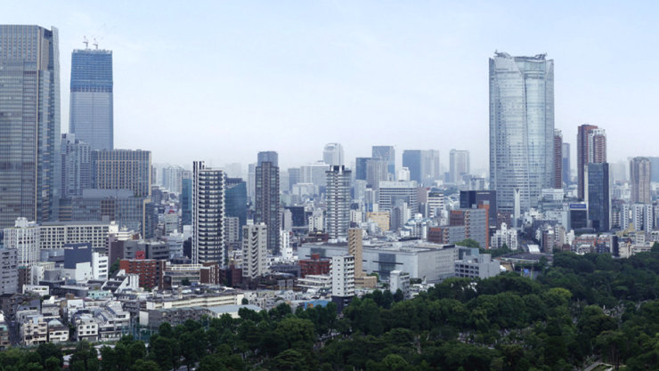 大都市圏の高層ビルが立ち並ぶ街並み。