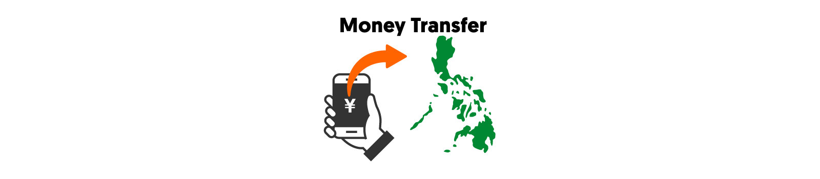日本からフィリピンへの送金をスマホアプリでできるサービスのイメージイラスト