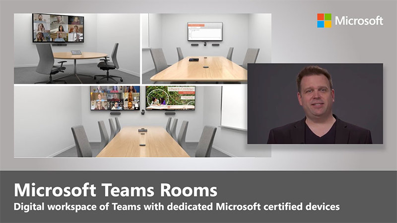 Microsoft Teams Rooms - Digital workspace of Teams with dedicated Microsoft certified devices の紹介ビデオのスクリーンショット