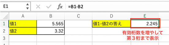 有効桁数を小数点以下第 3 位まで表示