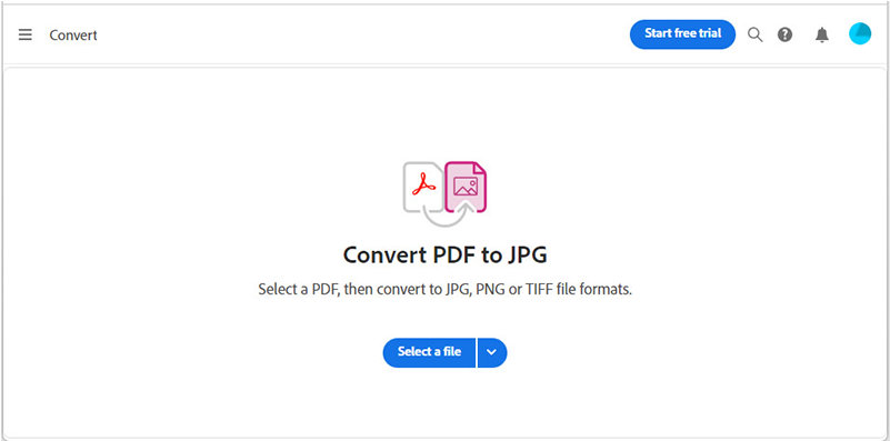 「Adobe Acrobat」Web サイトのスクリーンショット