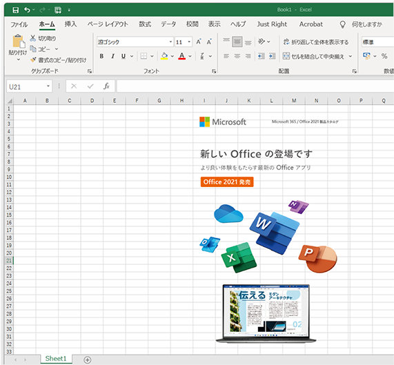 Excel シートに挿入した画像の透明色の指定で白い部分が透明化