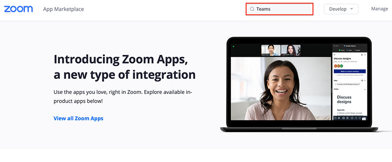 Zoom Marketplace Web ページ