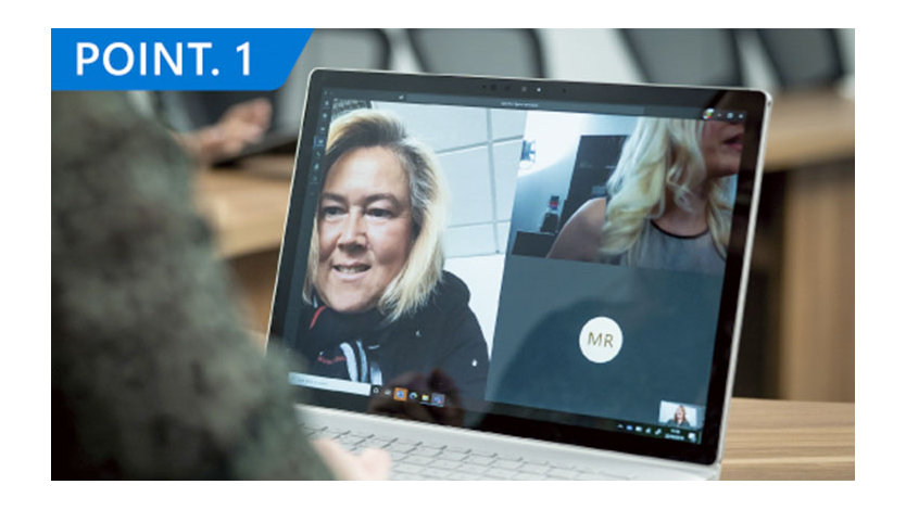 Surface でのオンライン会議のイメージ