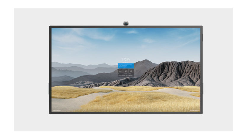 Surface Hub 2S 灰色の背景に