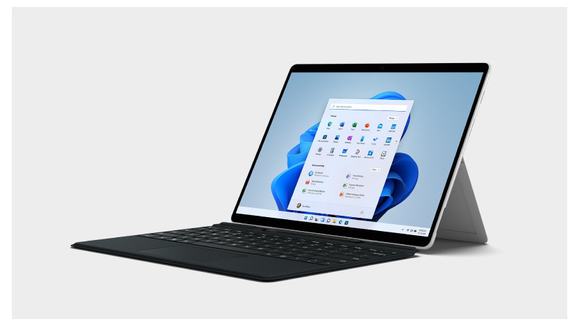 Surface Pro X 灰色の背景に